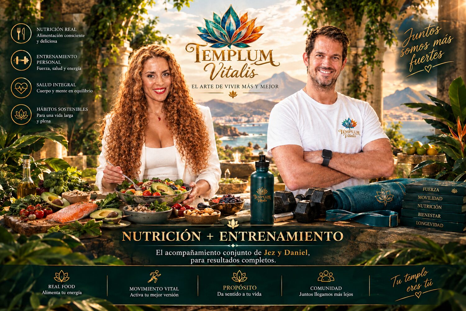 Templum Vitalis — Nutrición + Entrenamiento — El acompañamiento conjunto de Jez y Daniel