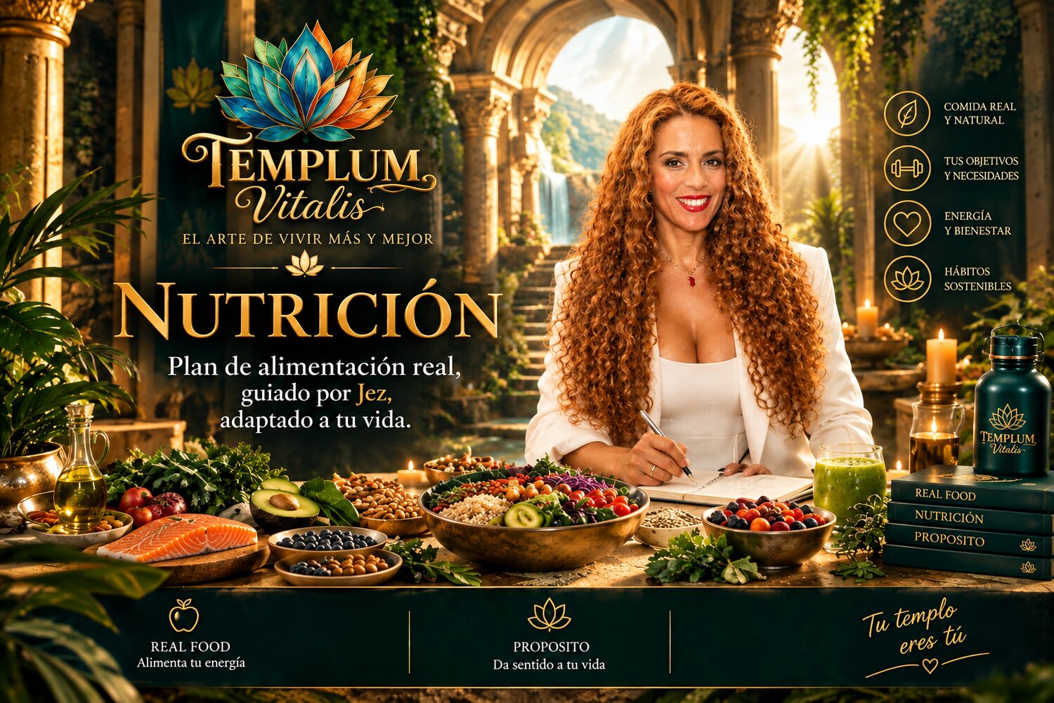 Templum Vitalis — Nutrición — Plan de alimentación real guiado por Jez